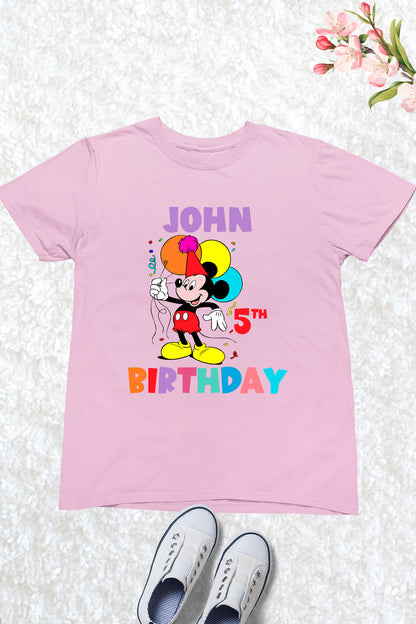 Custom Mickey Mouse Birthday Boy Shirt