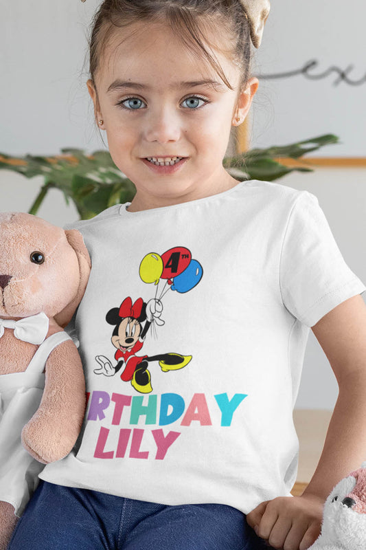 Custom Minnie Mouse Birthday Girl Shirt