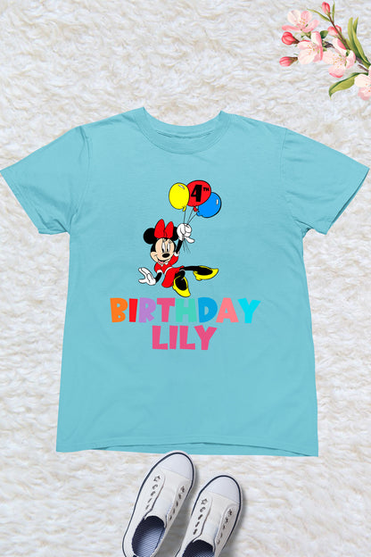 Custom Minnie Mouse Birthday Girl Shirt