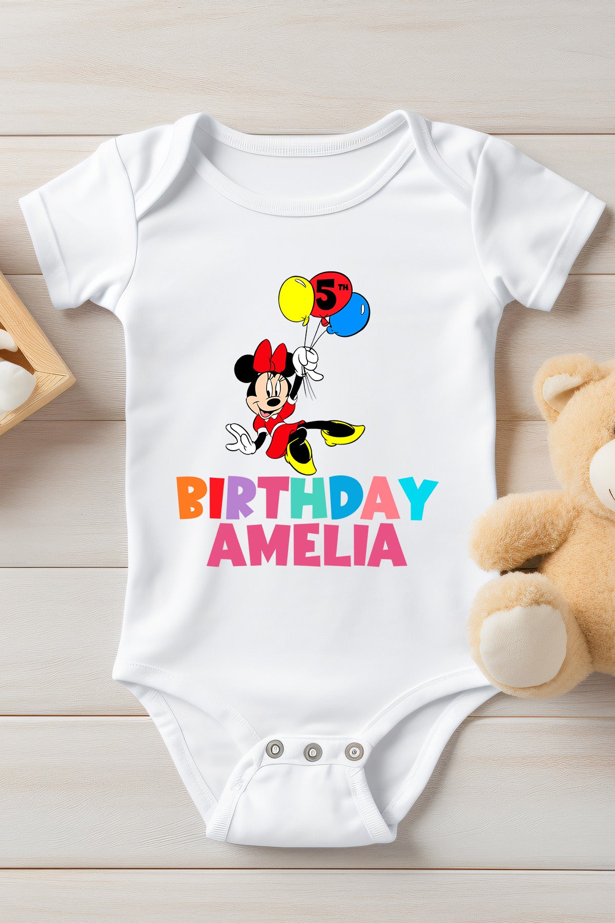 Custom Minnie Mouse Birthday Girl Shirt