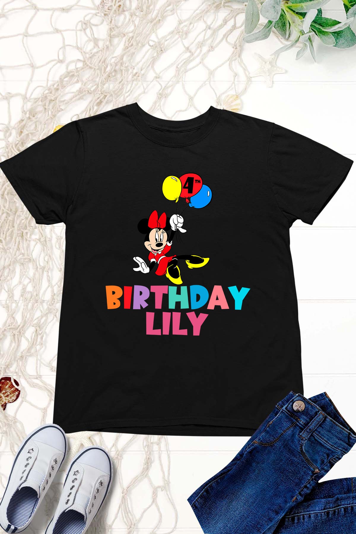 Custom Minnie Mouse Birthday Girl Shirt