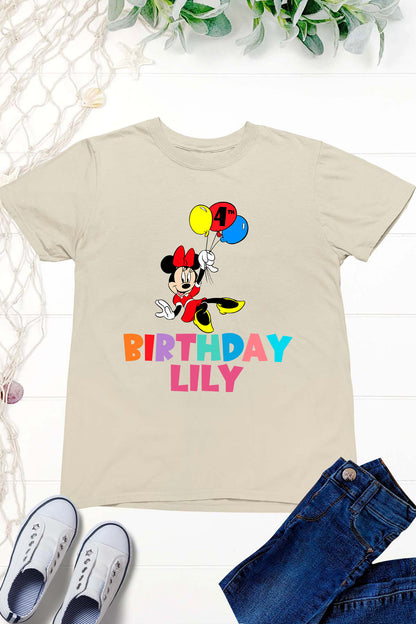 Custom Minnie Mouse Birthday Girl Shirt