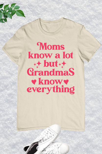 Moms Know A Lot But Grandmas Know Everything  Nana Shirt