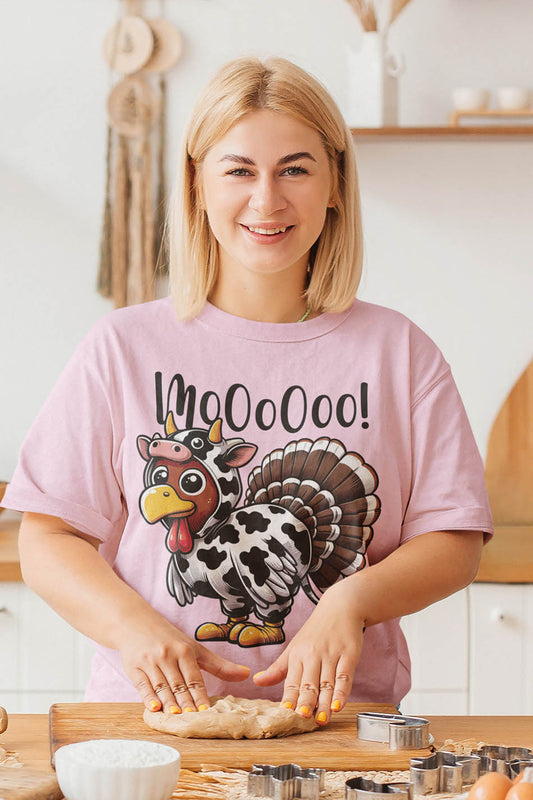 Turkey Moo Funny Thanksgiving Shirt