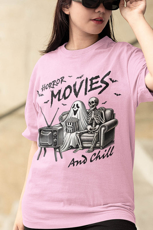 Funny Halloween Skeleton Horror Movie Shirt