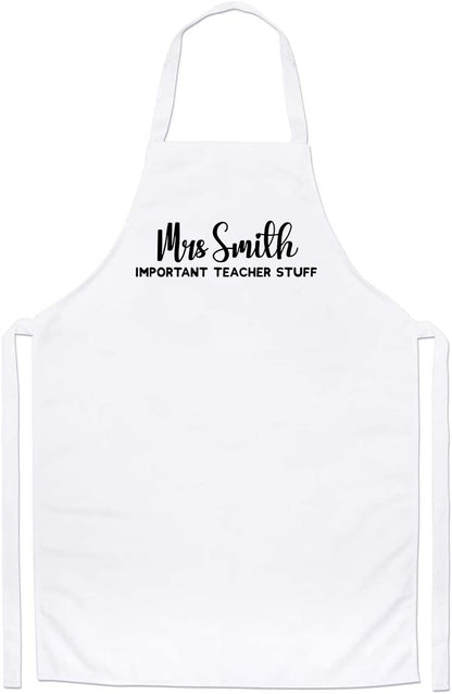 Personalized Teacher Stuff Thank You Custom Teacher Appreciation Apron