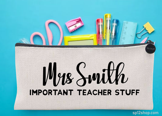 Teacher Stuff Thank You Custom Teacher Pouch Bag Pencil Case