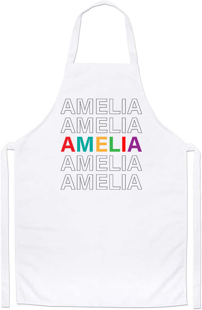 Personalized Outline Teacher Appreciation Canvas Custom Thank You Shopping Gift Apron