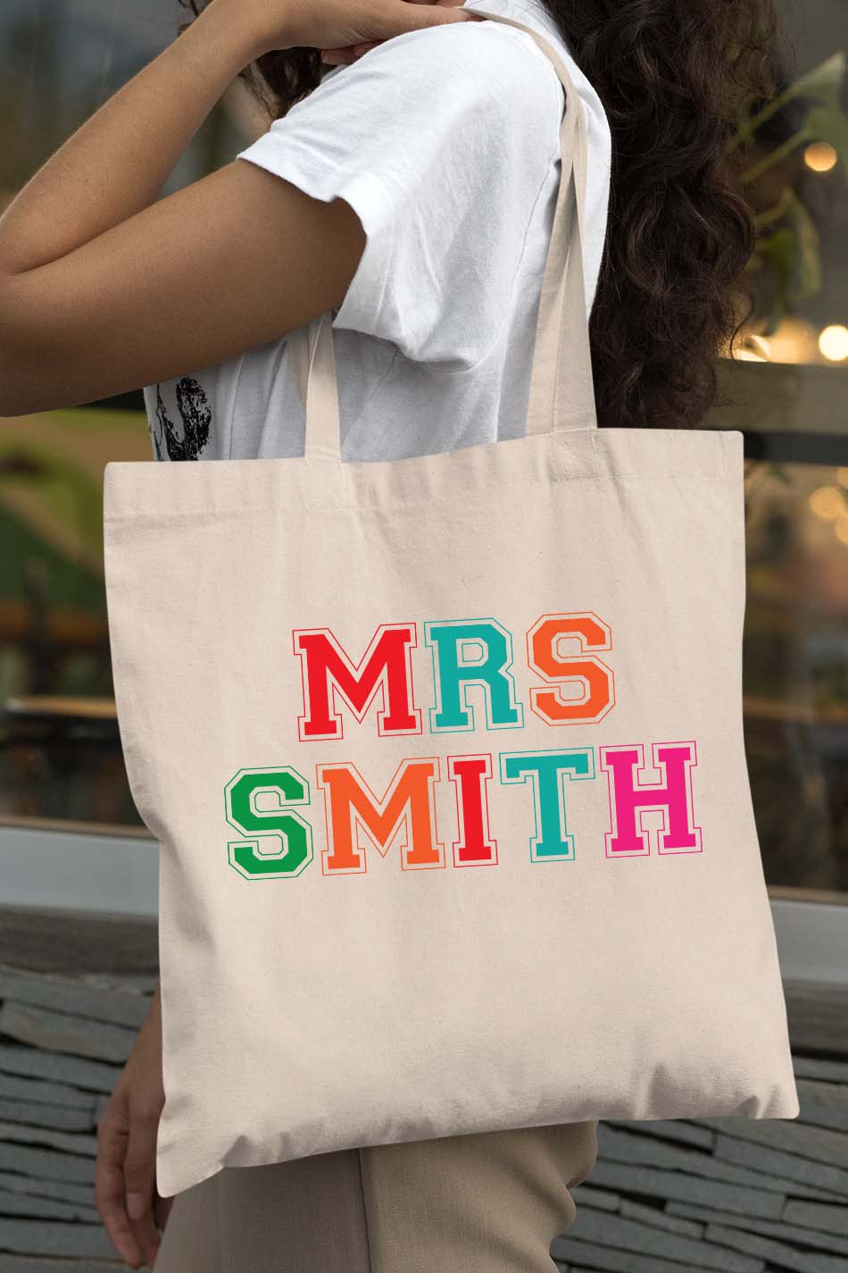 Teacher Name Tote Bag