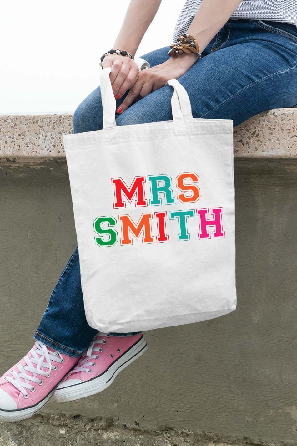 Teacher Name Tote Bag