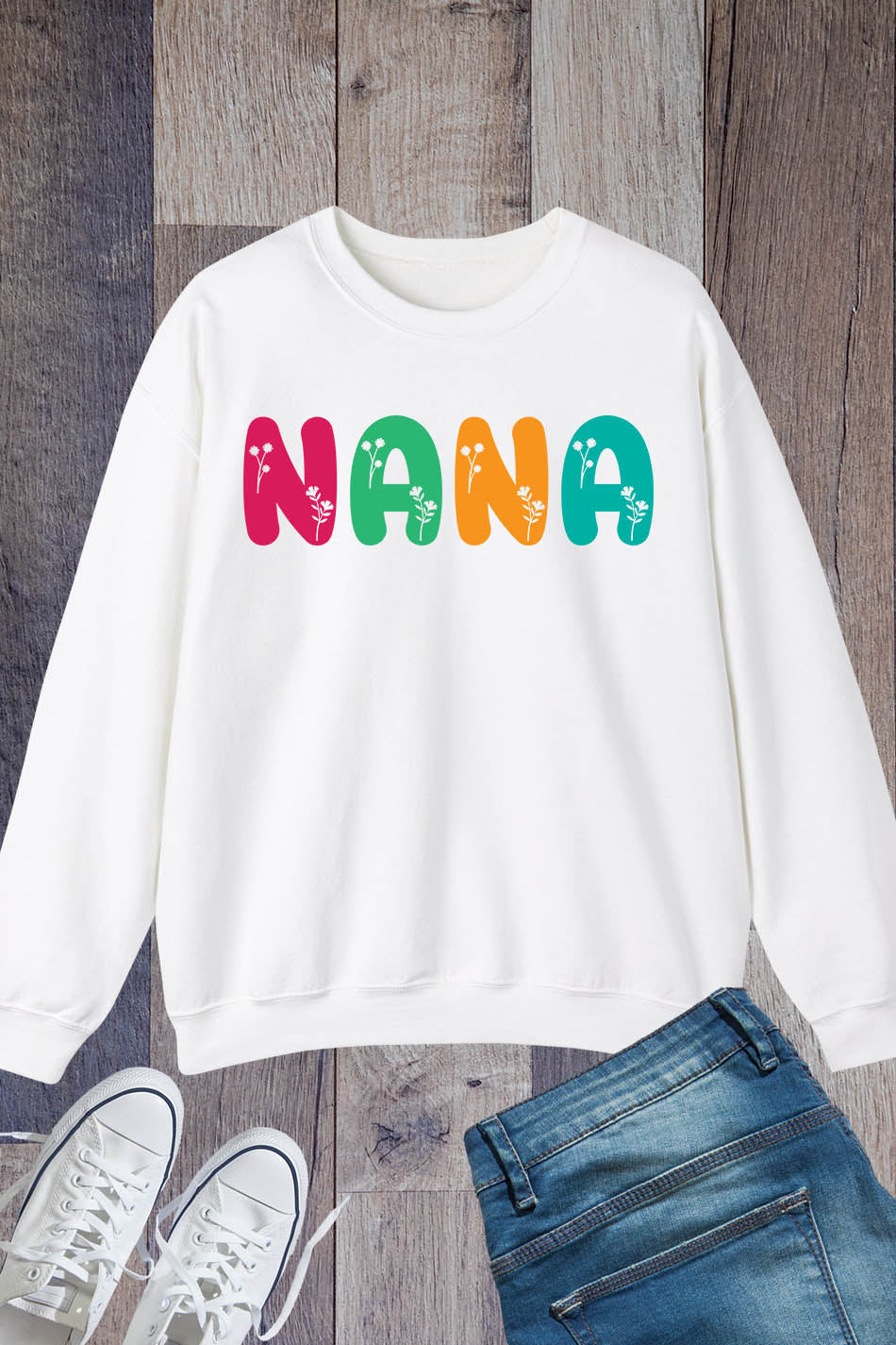 Personalized Custom Nana Floral Sweatshirt