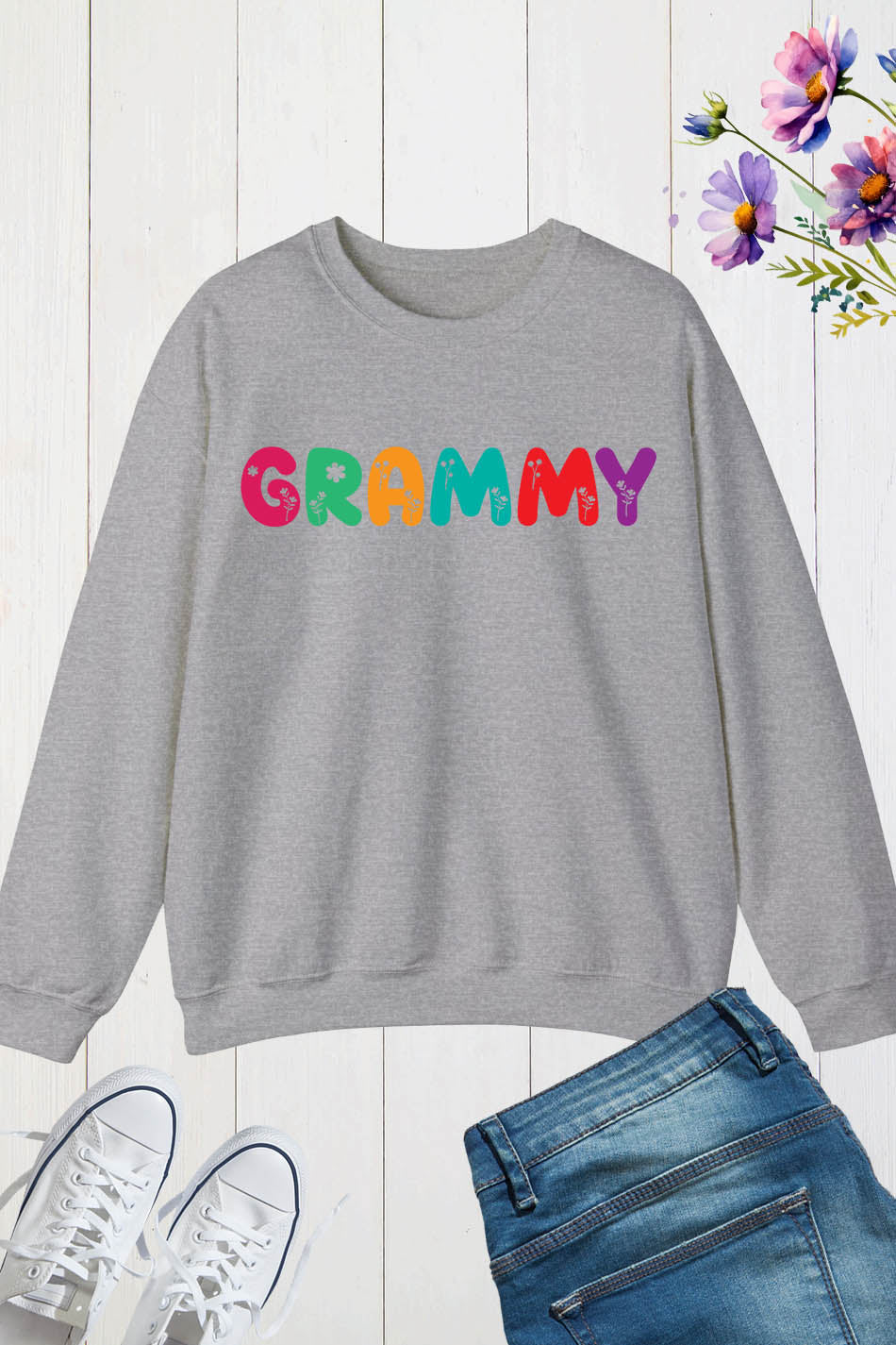 Personalized Custom Nana Floral Sweatshirt