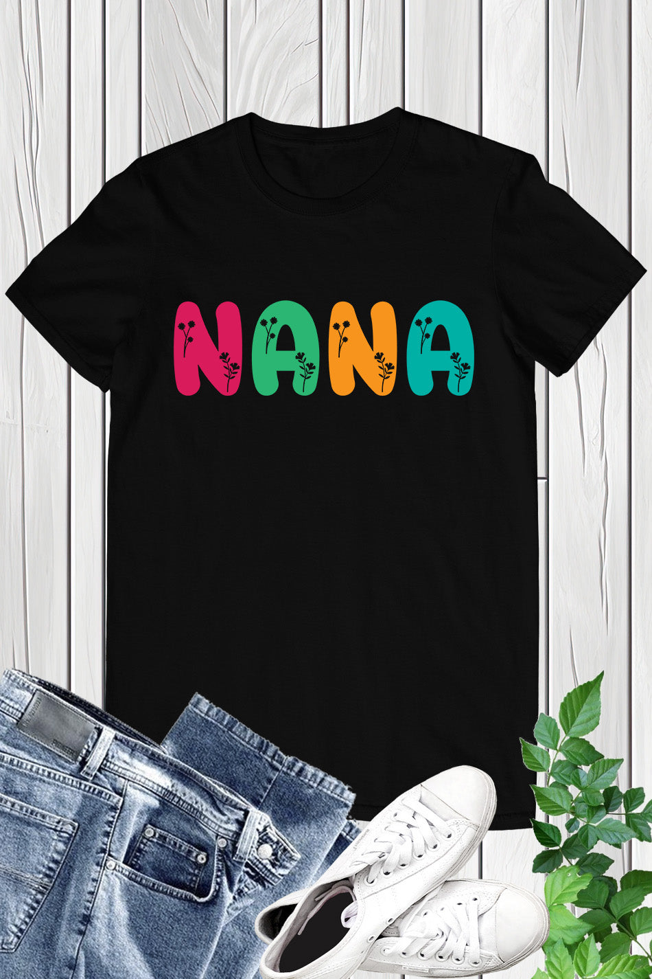 Personalized Custom Nana Floral Shirt