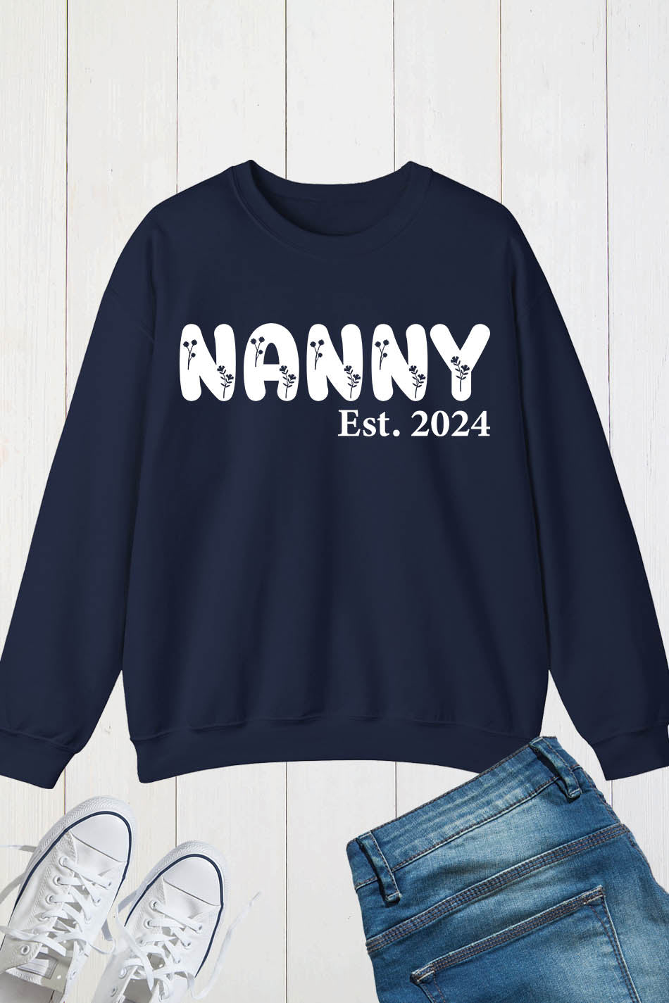 Floral Nanny Established 2024 Sweatshirt