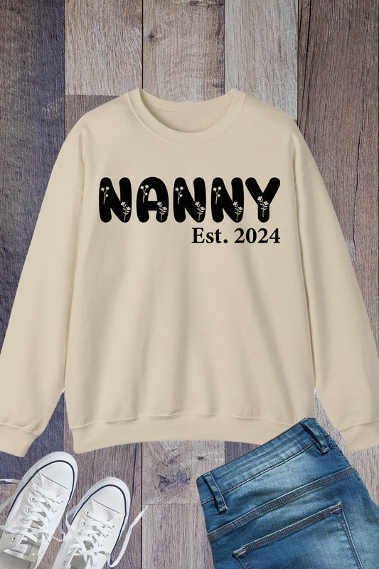 Floral Nanny Established 2024 Sweatshirt