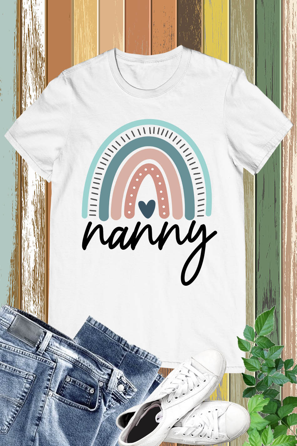 Love Rainbow Nanny T Shirt