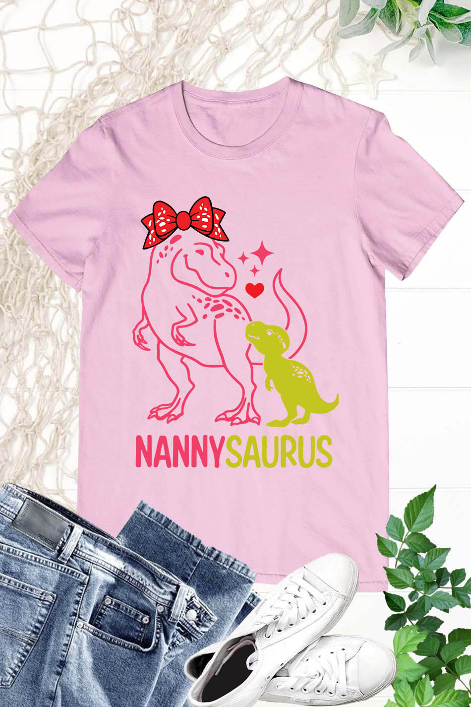 Nannysaurus Dinosaur Nanny Shirt