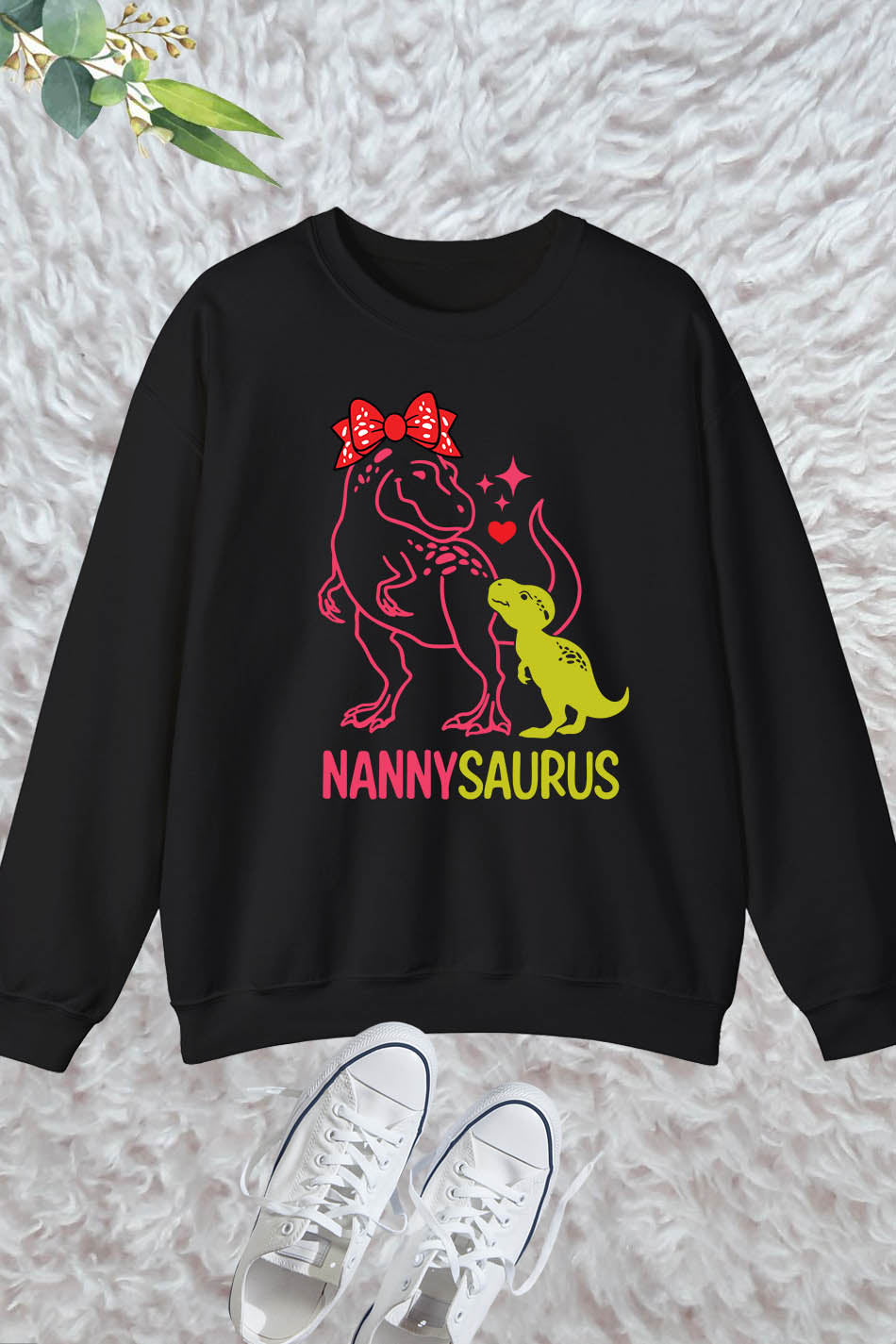 Nannysaurus Dinosaur Nanny Sweatshirt