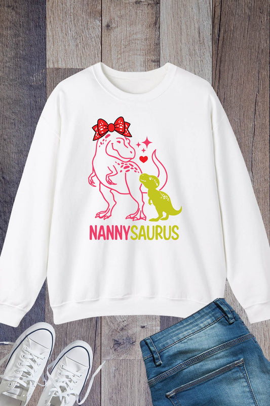 Nannysaurus Dinosaur Nanny Sweatshirt