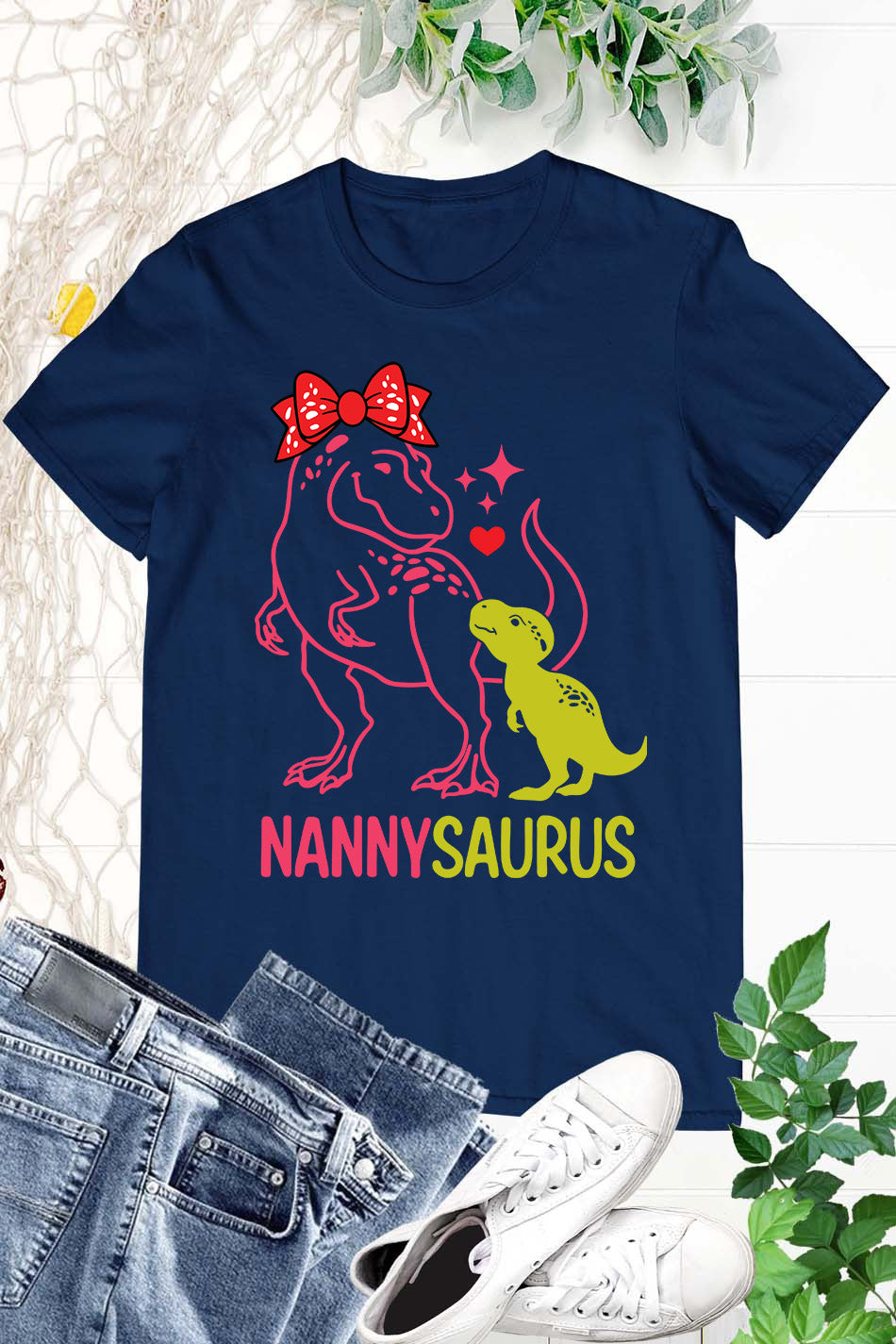 Nannysaurus Dinosaur Nanny Shirt