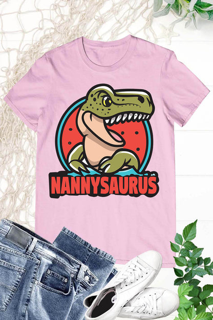 Nannysaurus T-Rex Dinosaur Nanny Saurus Family T-Shirt