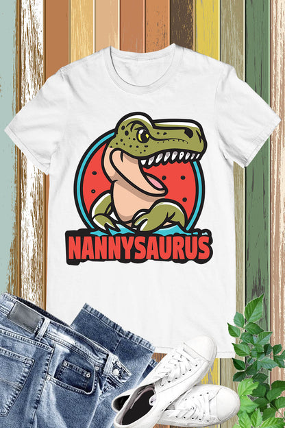 Nannysaurus T-Rex Dinosaur Nanny Saurus Family T-Shirt