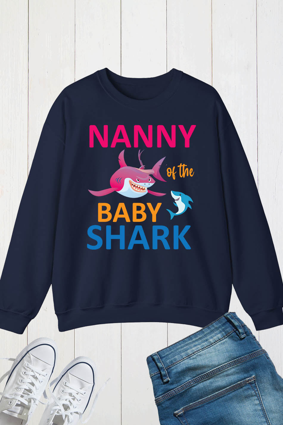 Nanny Of The Baby Shark Sweatshirt