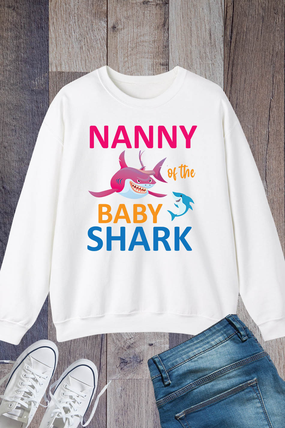 Nanny Of The Baby Shark Sweatshirt