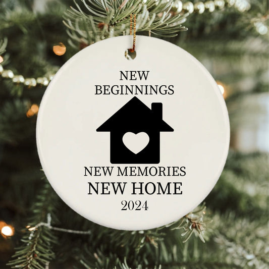 New Beginnings New Memories New Home 2024 Bible Verse Ornament