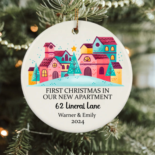 Our First Apartment Christmas Ornament Personalized