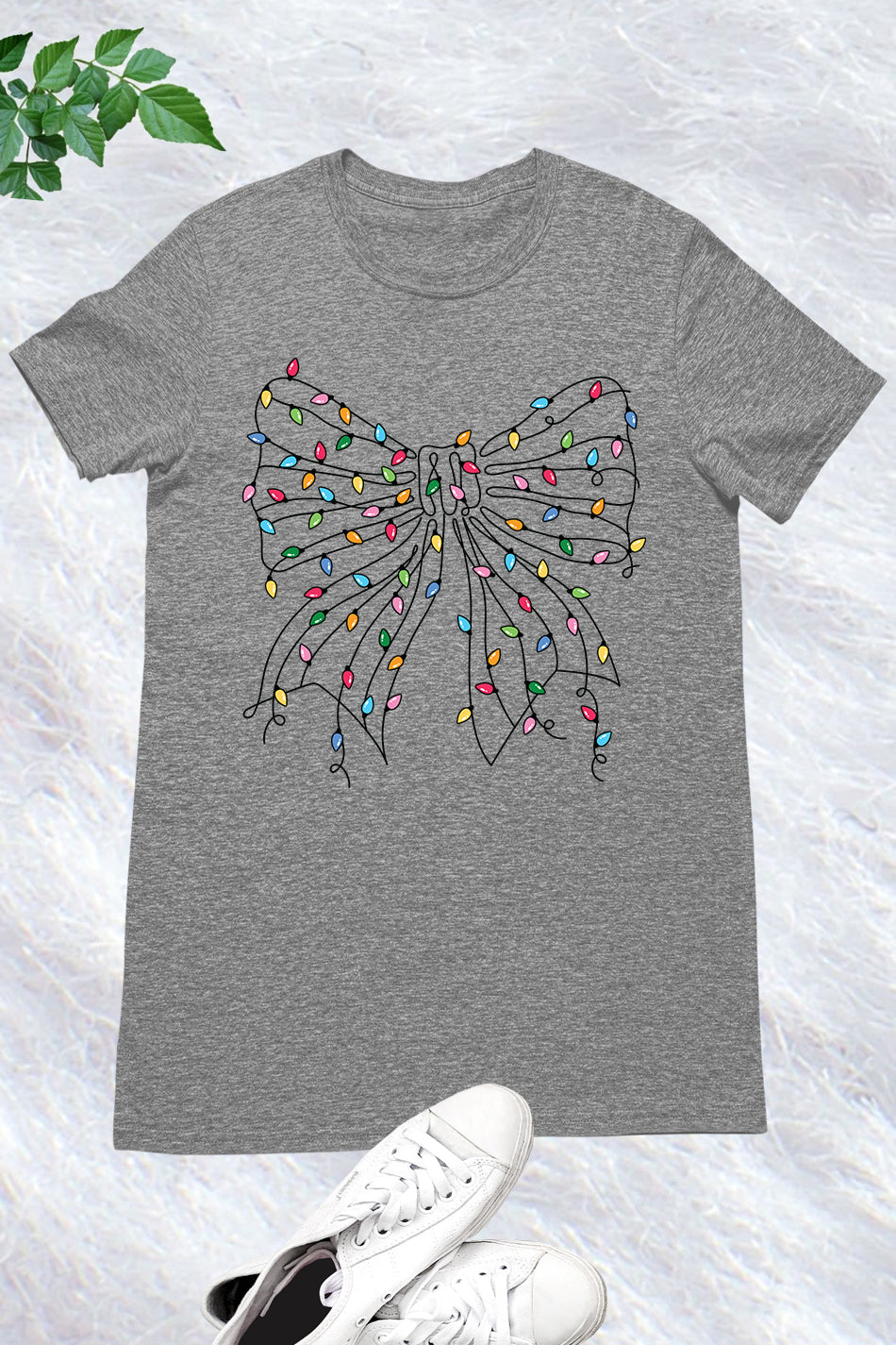 Coquette Christmas Fancy Bow Lights Shirt