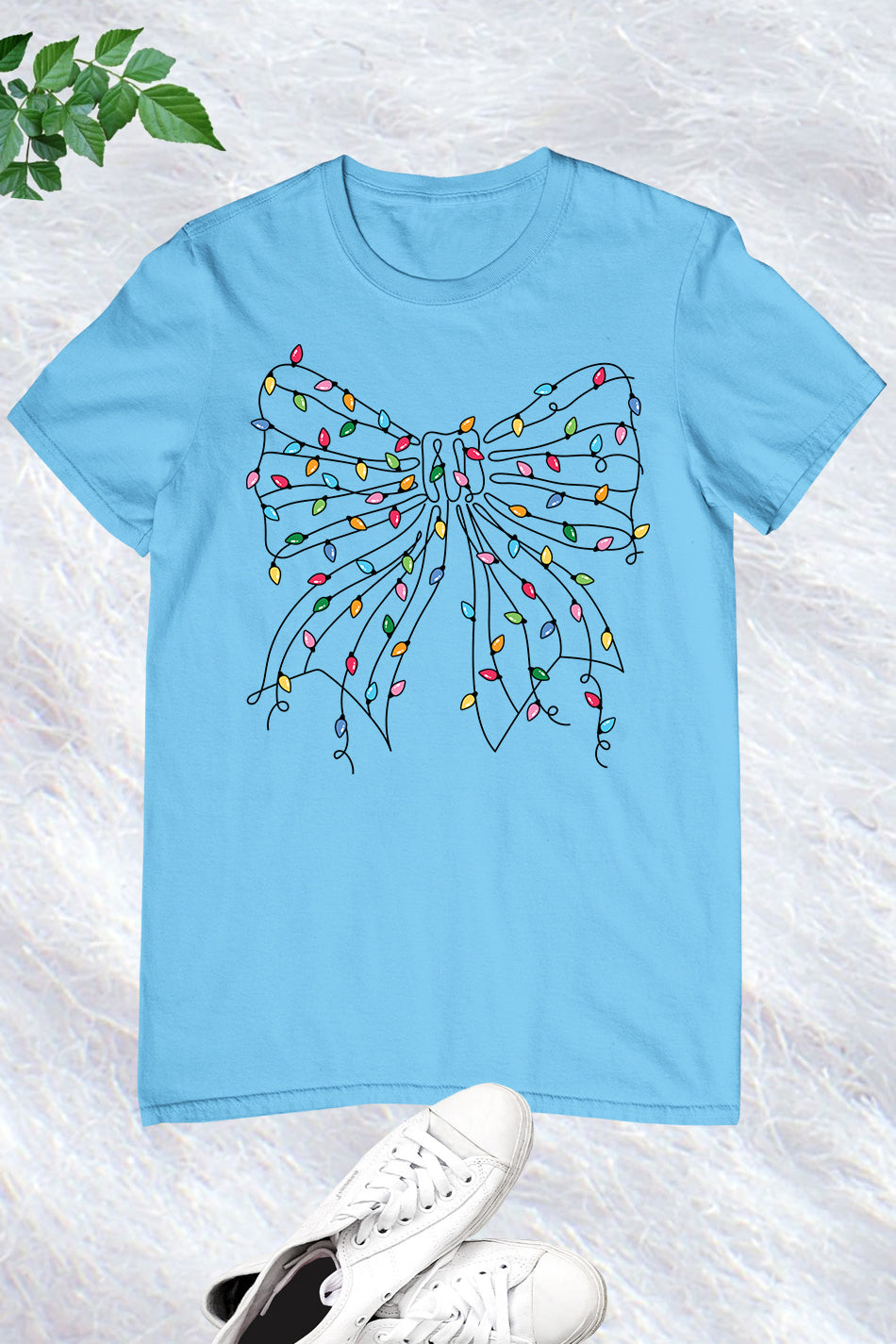 Coquette Christmas Fancy Bow Lights Shirt