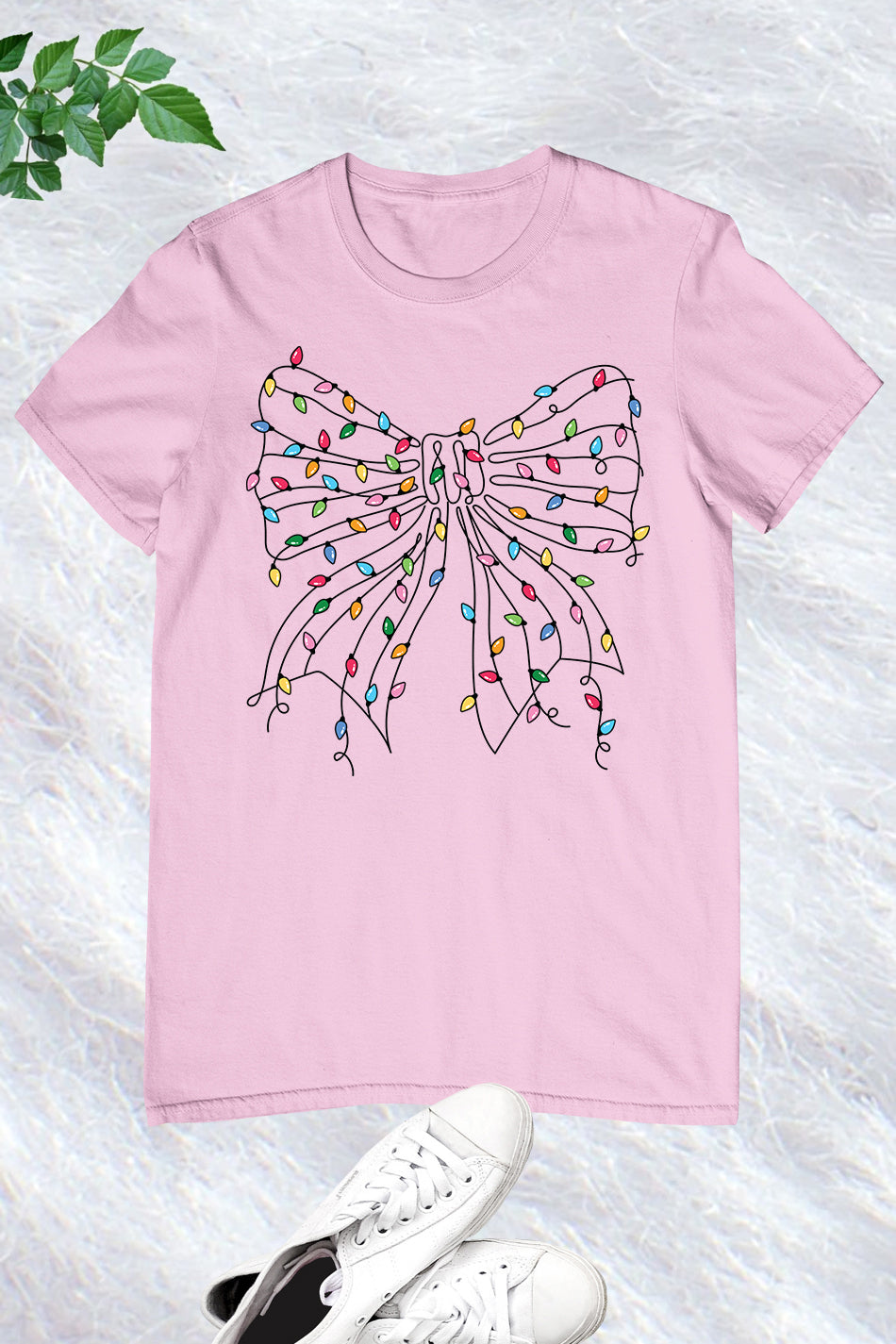 Coquette Christmas Fancy Bow Lights Shirt