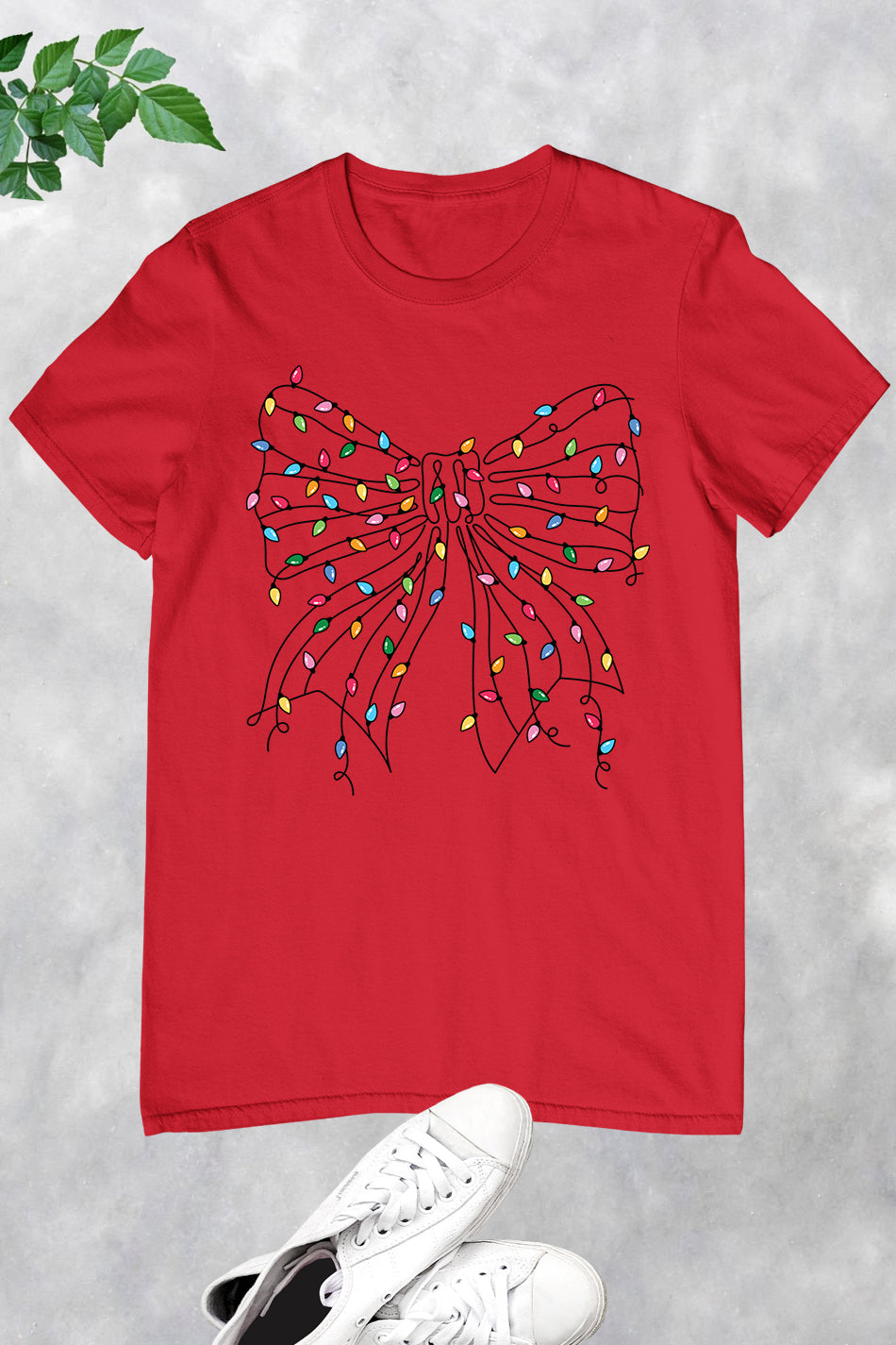 Coquette Christmas Fancy Bow Lights Shirt