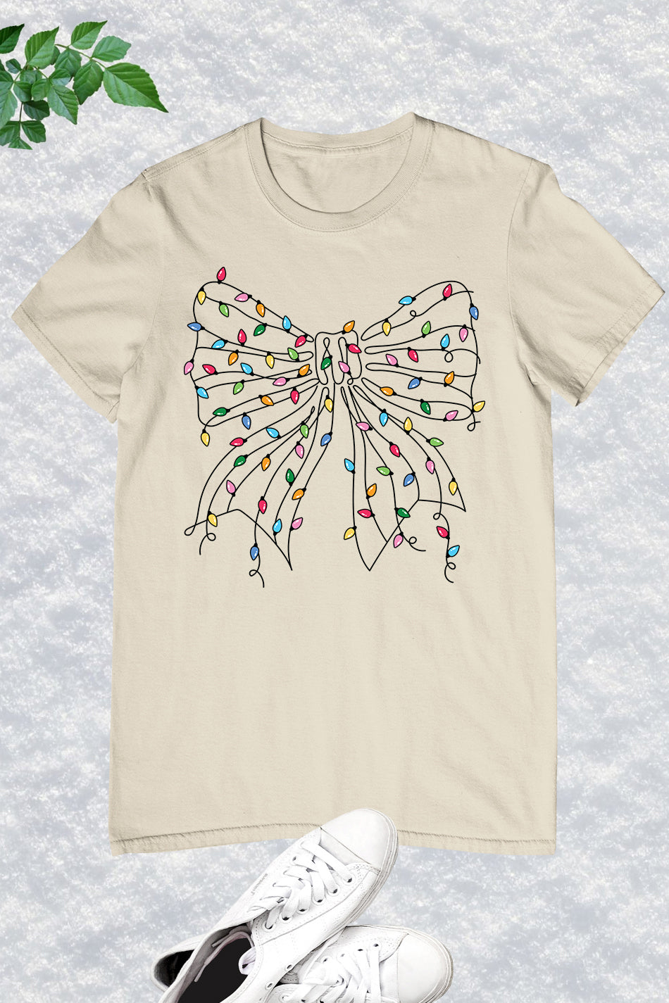 Coquette Christmas Fancy Bow Lights Shirt