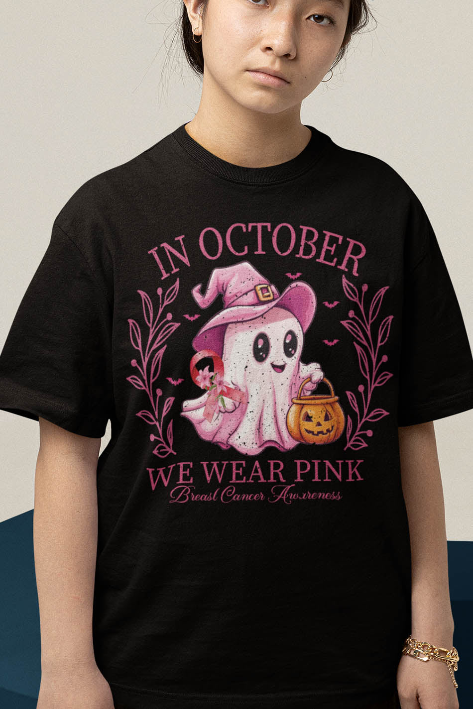 In October We Wear Pink Breast Cancer Shirt