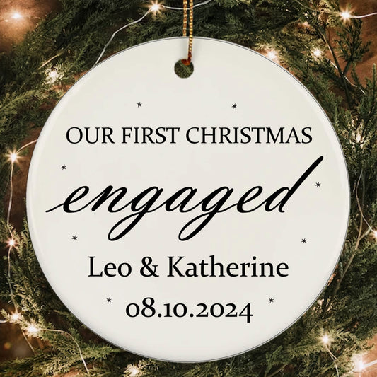 Personalized First Christmas Engagement Keepsake