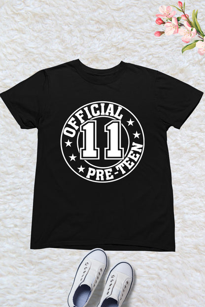 Officially 11Pre Teen Birthday Shirts