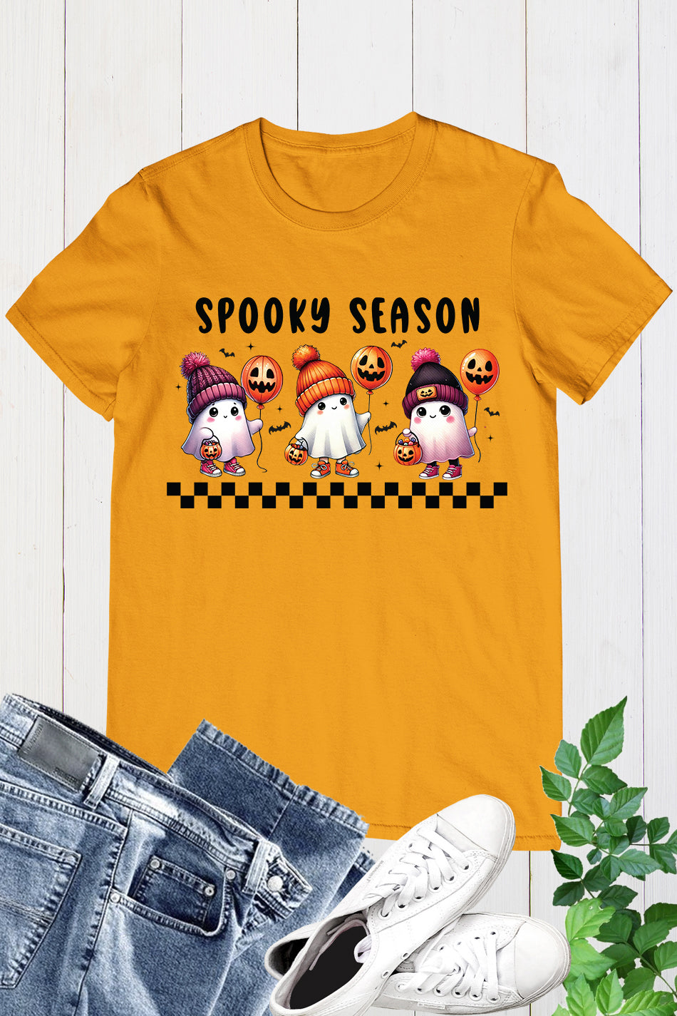 Spooky Season Ghost Pumpkin T Shirt