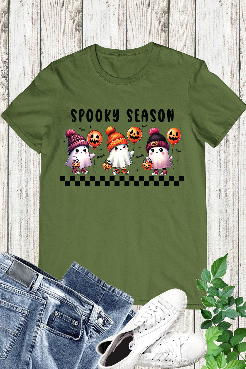 Spooky Season Ghost Pumpkin T Shirt