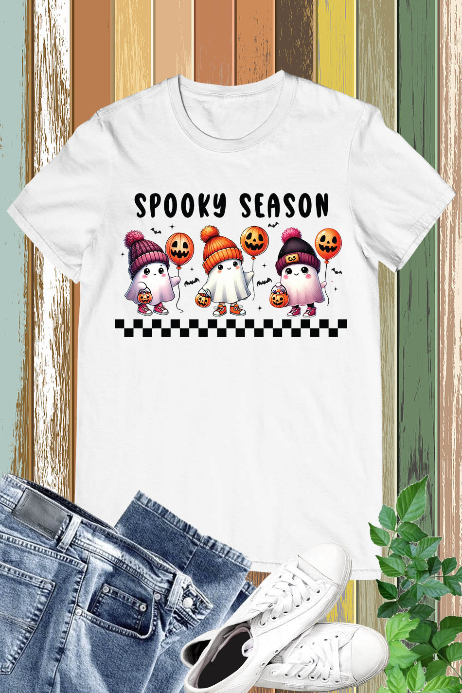 Spooky Season Ghost Pumpkin T Shirt