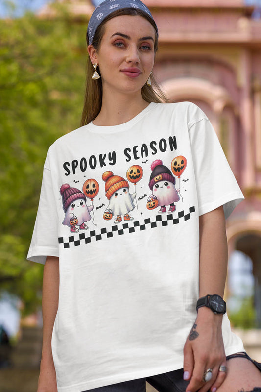 Spooky Season Ghost Pumpkin T Shirt