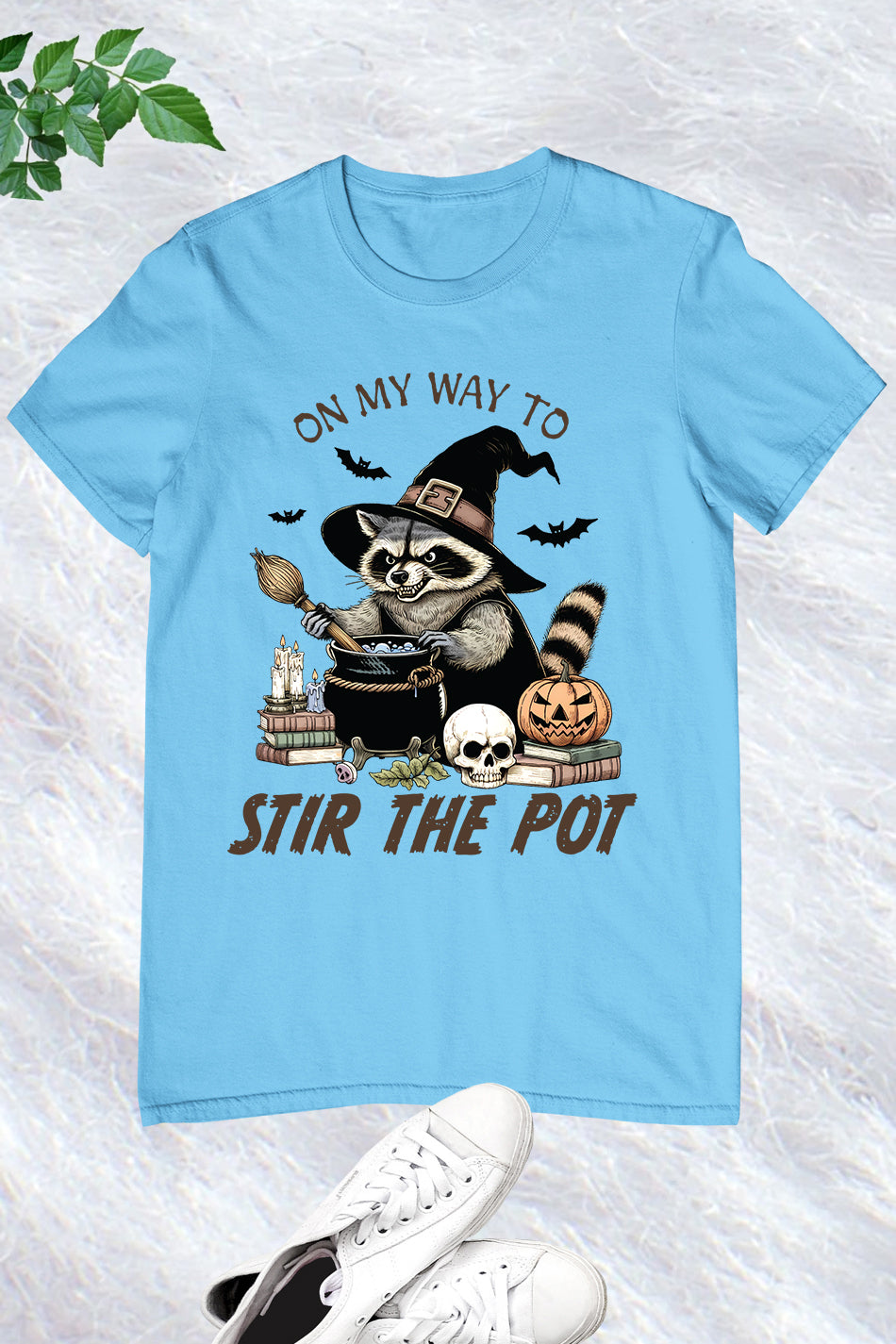 Raccoon Vintage Halloween Witch Shirt