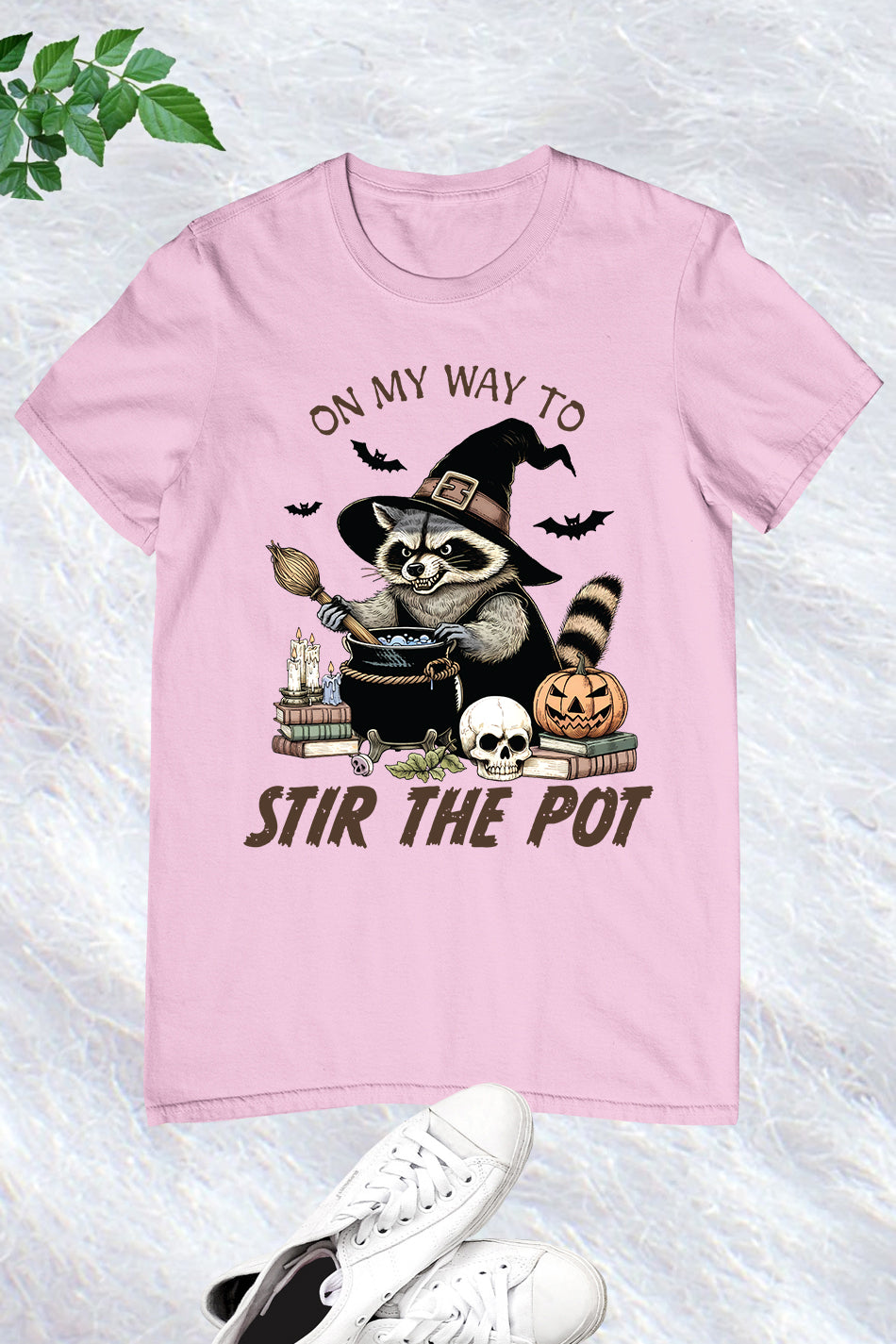 Raccoon Vintage Halloween Witch Shirt