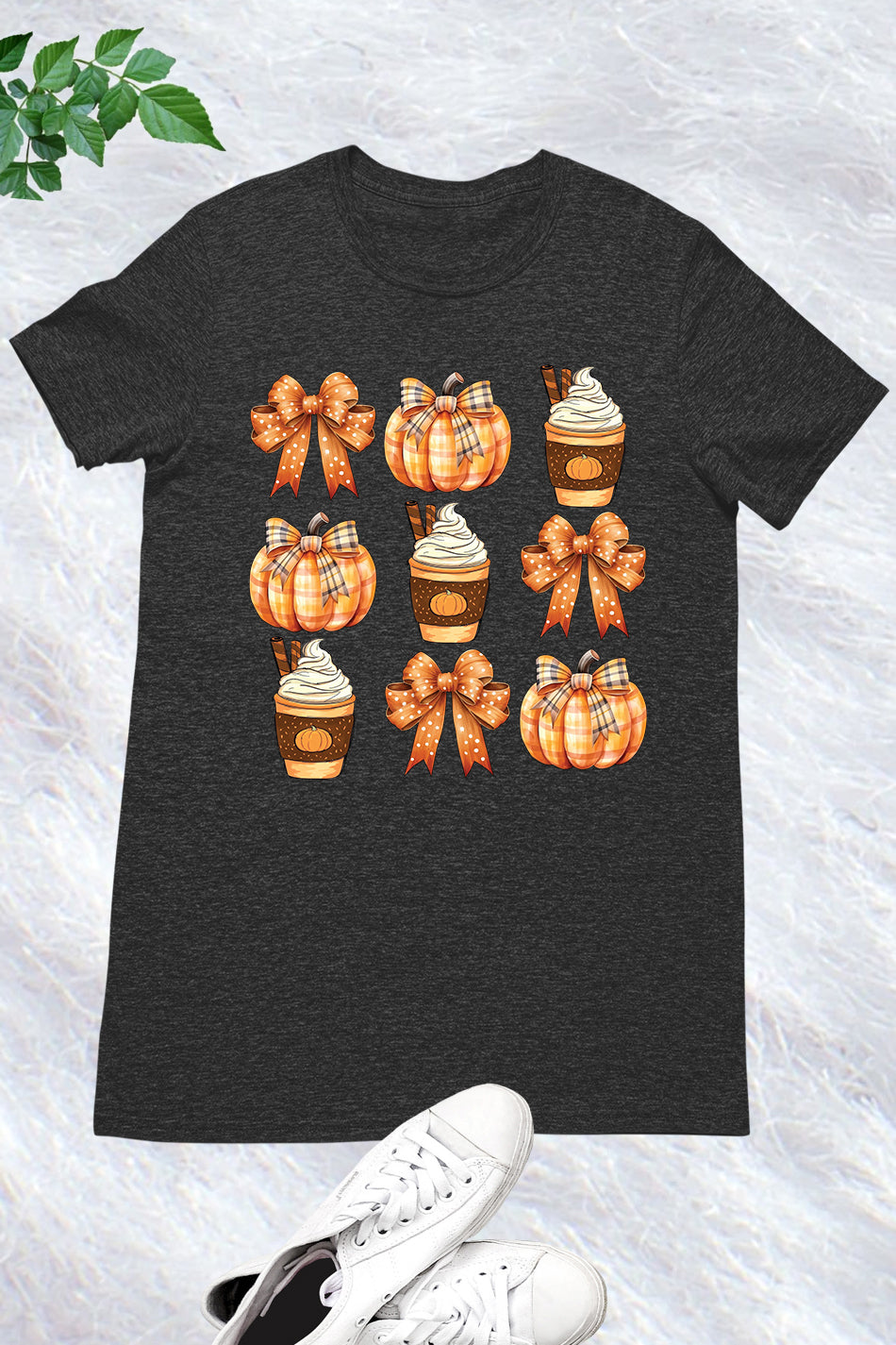 Retro Fall Pumpkin Bow Coquette Shirt