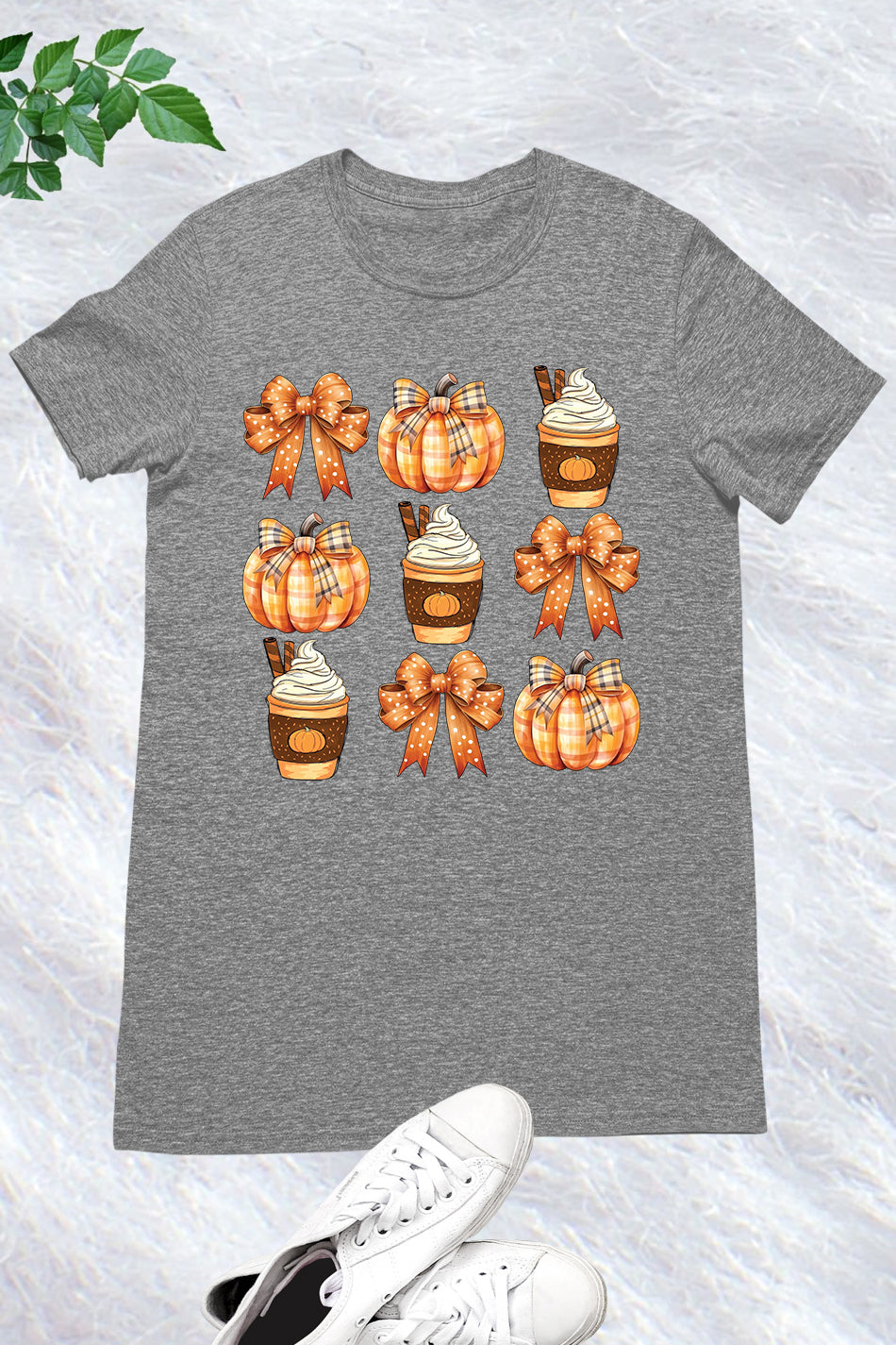 Retro Fall Pumpkin Bow Coquette Shirt