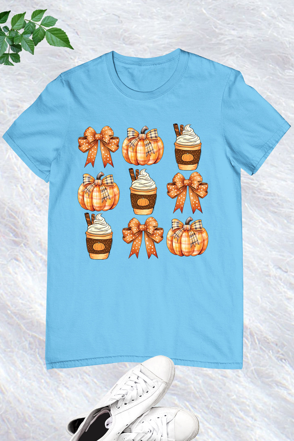 Retro Fall Pumpkin Bow Coquette Shirt