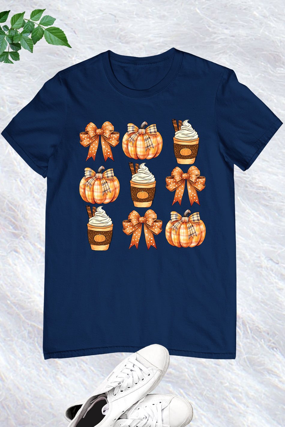 Retro Fall Pumpkin Bow Coquette Shirt