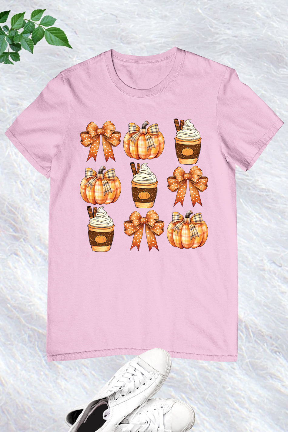 Retro Fall Pumpkin Bow Coquette Shirt