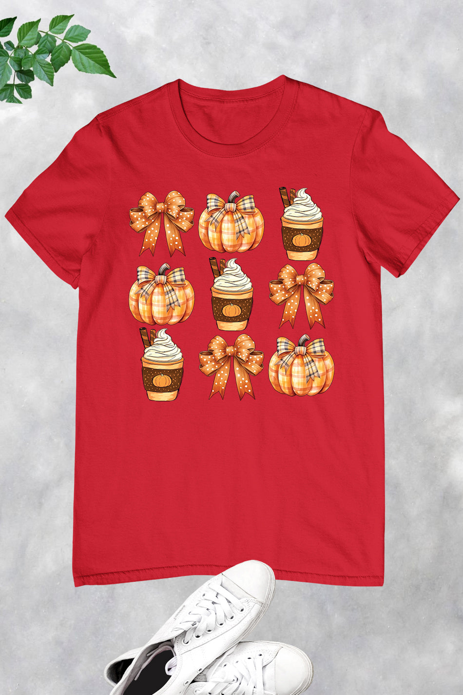 Retro Fall Pumpkin Bow Coquette Shirt